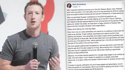 Facebook poprze ustawę w sprawie reklam politycznych