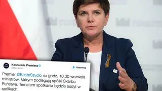 Premier Beata Szydło wezwała ministrów