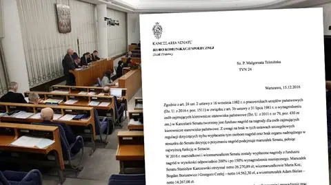 Prezydium Senatu otrzymało nagrody pieniężne. Decyzja Marszałka Senatu