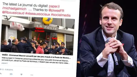 Francuski minister Macron obrzucony jajkami przez związkowców