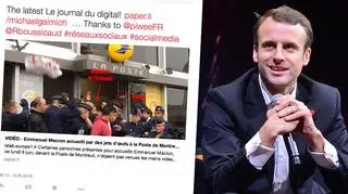 Francuski minister Emmanuel Macron obrzucony jajkami przez związkowców