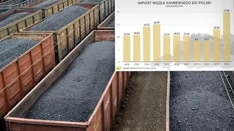 Import węgla kamiennego do Polski. Dane ME za 2018 rok