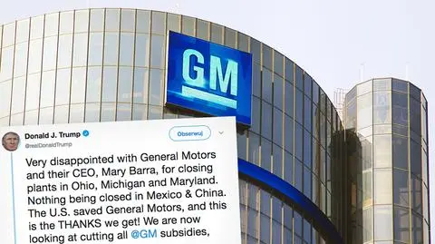 Trump grozi General Motors "odebraniem subwencji"