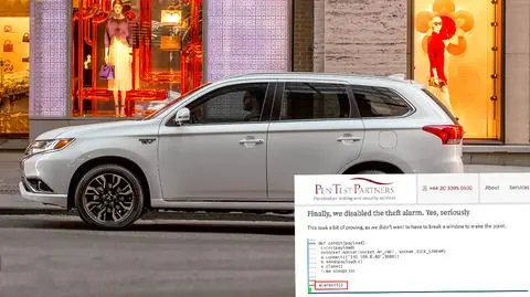Mitsubishi Outlander luka w zabezpieczeniu
