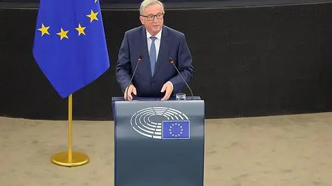Jean-Claude Juncker podczas przemówienia w Parlamencie Europejskim