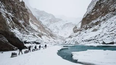 Lodowy szlak do Zanskaru w Himalajach