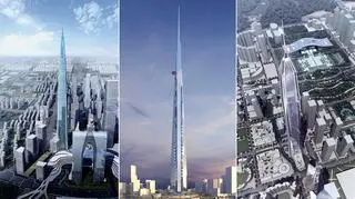 Oto trójka najwyższych drapaczy chmur przyszłości. Od lewej Suzhou Zhongnan Center, Suzhou Zhongnan Center i Ping An International Finance Centre 