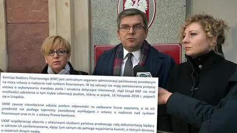 Afera w KNF. Posłowie opozycji bez dostępu do informacji, urząd wyjaśnia