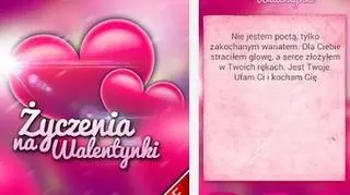 Aplikacja Życzenia walentynkowe