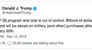 Atak Trumpa na firmę zbrojeniową