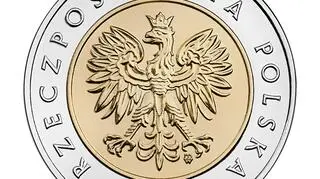 Awers monety okolicznościowej na 100-lecie odzyskania przez Polskę niepodległości 