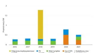 Budowa nowych mocy w scenariuszu "Eliminacja bieżących niedoborów" do 2021 roku