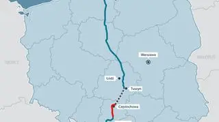 cztery odcinki w województwie łódzkim mają być gotowe we wrześniu 2021 roku, a odcinek w województwie śląskim w maju 2022 roku.
