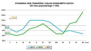 Dynamika cen towarów i usług konsumpcyjnych
