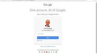 Fałszywa strona Google