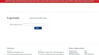 Fałszywa strona serwisu internetowego Banku (adres strony w przeglądarce różni się od autentycznego adresu serwisu bankowego)