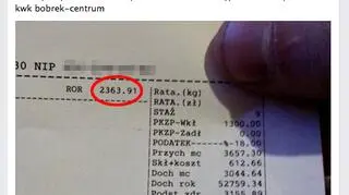 Jeden z pasków opulikowanych przez górnika na portalu społecznościowym