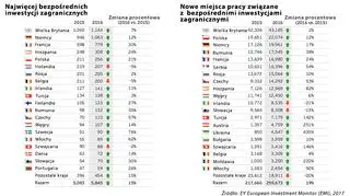 Liczba bezpośrednich inwestycji zagranicznych