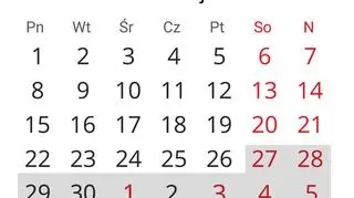 Majówka 2019 - kalendarz