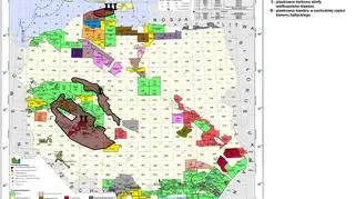  Mapa koncesji na poszukiwania, rozpoznanie i wydobywanie węglowodorów - stan na 31.12.2014 roku (źródło: Państwowy Instytut Geologiczny)