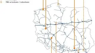 Mapa lokalizacji podziemnych magazynów gazu (PGNiG)