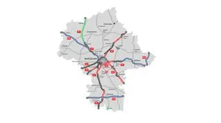 Mapa stanu budowy dróg na Mazowszu