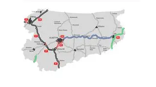 Mapa stanu budowy dróg na Warmii i Mazurach