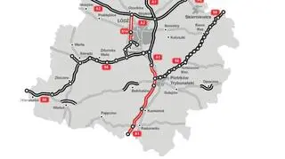 Mapa stanu budowy dróg w województwie łódzkim