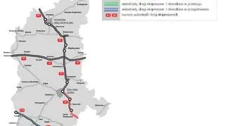 Mapa stanu budowy dróg w województwie lubuskim