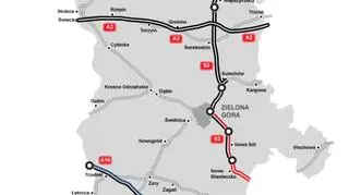 Mapa stanu budowy dróg w województwie lubuskim