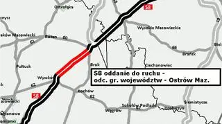 Na trasie Warszawa-Białystok można od piątku jeździć na kolejnym odcinku trasy ekspresowej S8