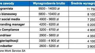 Nowe zawody i wynagrodzenie
