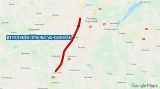 Odcinek A1 Piotrków Trybunalski-Kamieńsk, na którego ogłoszono nowy przetarg
