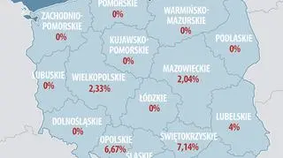 Odsetek prób LPG niespelniających wymagań na stacjach paliw wylosowanych do kontroli