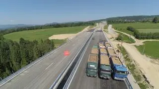 Próby obciążeniowe wiaduktu na zakopiance