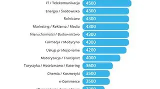 Przeciętne zarobki brutto specjalistów z wybranych kategorii