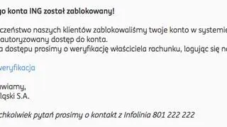 Przykład fałszywego e-maila