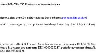 Przykład treści fałszywego maila