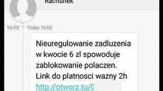 Przykładowa wiadomość SMS