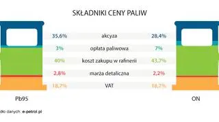Składniki ceny paliw