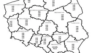 Średnie ceny detaliczne w województwach