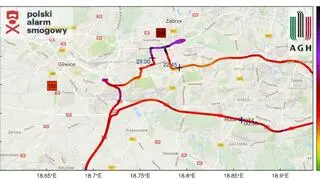 Stężenia pyłu zawieszonego PM10 w okolicach Zabrza oraz Gliwic w dniach 30-31.10.2015