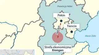 Strefa ma odegrać kluczową rolę w planie scalania Pekinu, pobliskiego miasta przemysłowego Tianjin oraz prowincji Hebei w megalopolis o liczbie mieszkańców szacowanej na ponad 130 mln