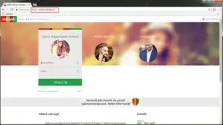 Stronę wyróżnia nieprawidłowy adres