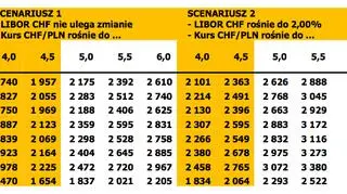 Symulacja wzrostu miesięcznej raty spłaty kredytu frankowego