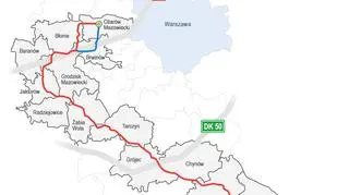 Tak miała przebiegać linia z Kozienic do Ołtarzewa