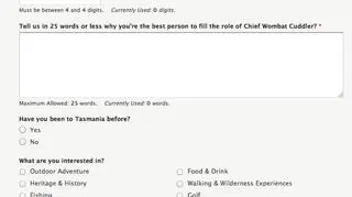 Tal wygląda formularz zgłoszeniowy