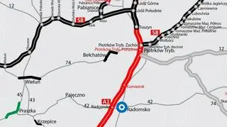 Umowa kredytowa dotyczy odcinka A1 między Tuszynem koło Łodzi a Częstochową