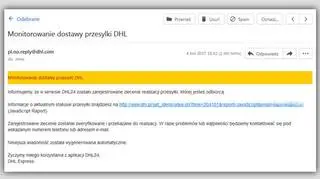 Uwaga na takie maile