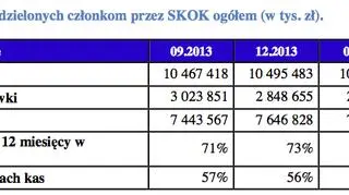 Wartość pożyczek udzielonych członkom przez SKOK ogółem